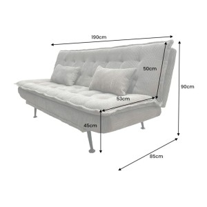 Dimensions du canapé convertible SERENO gris