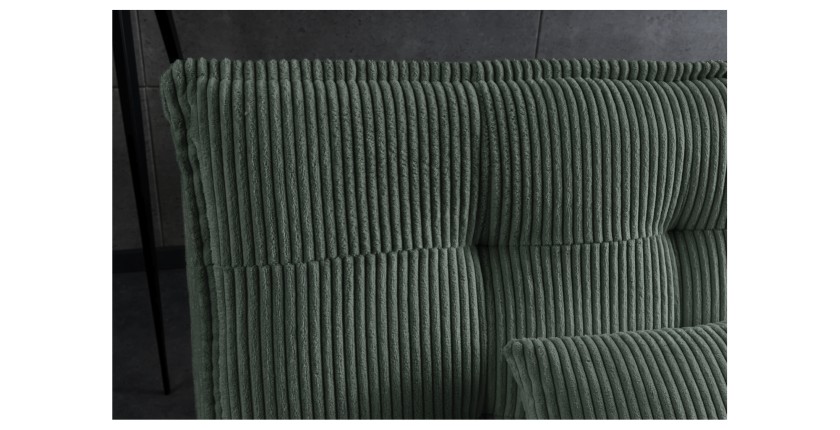 Zoom sur le dossier du canapé convertible SERENO vert