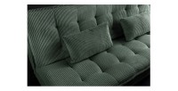 Zoom sur l'assise du canapé convertible SERENO vert
