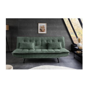 Canapé convertible SERENO vert vu de face