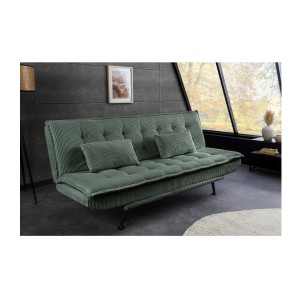 Canapé convertible SERENO vert mis en situation