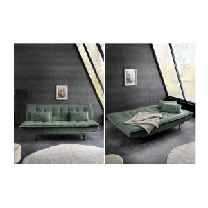 Canapé convertible SERENO vert vue détaillée