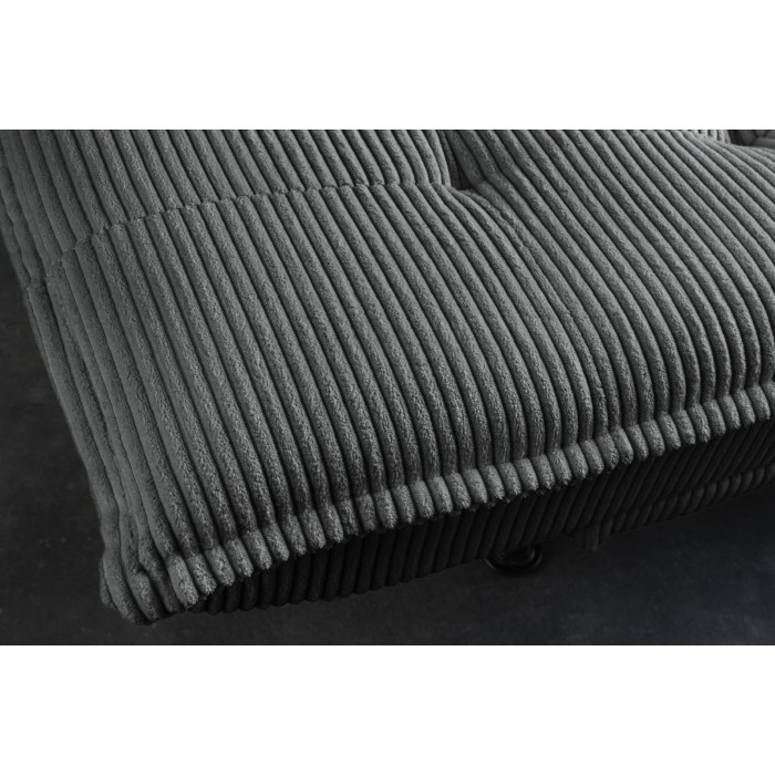 Zoom sur la texture du canapé convertible SERENO gris foncé
