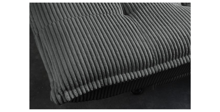 Zoom sur la texture du canapé convertible SERENO gris foncé