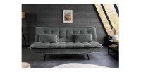Canapé convertible SERENO gris foncé vu de face