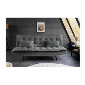Canapé convertible SERENO gris foncé vu de face