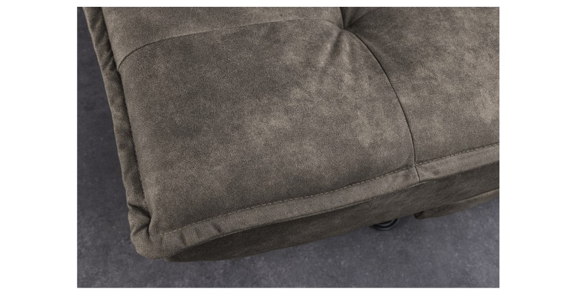 Zoom sur l'assise du canapé convertible SERENO coloris taupe