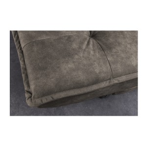 Zoom sur l'assise du canapé convertible SERENO coloris taupe