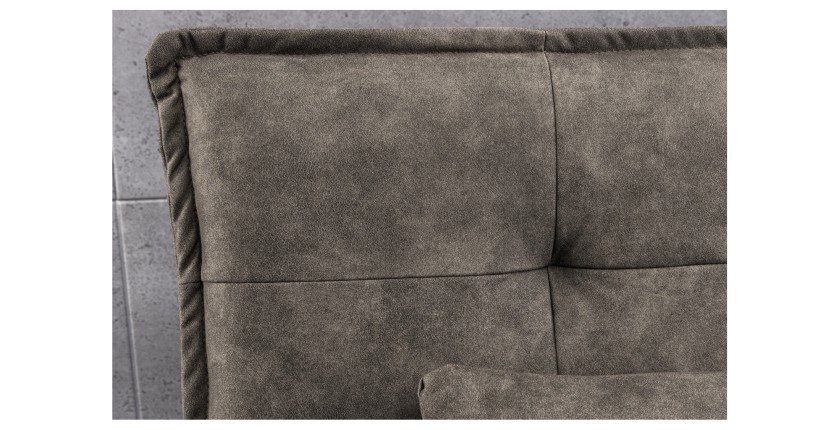 Zoom sur le dossier du canapé convertible SERENO coloris taupe