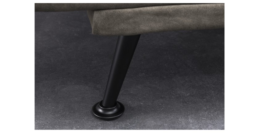 Zoom sur l'un des pieds du canapé convertible SERENO coloris taupe