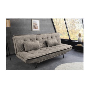 Canapé convertible SERENO coloris taupe mis en situation