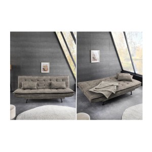 Canapé convertible SERENO coloris taupe vue détaillée