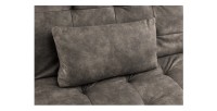 Zoom sur l'un des coussins du canapé convertible SERENO coloris taupe