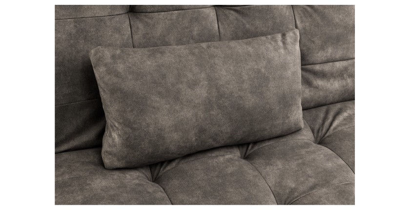 Zoom sur l'un des coussins du canapé convertible SERENO coloris taupe