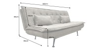 Dimensions du canapé convertible SERENO coloris taupe