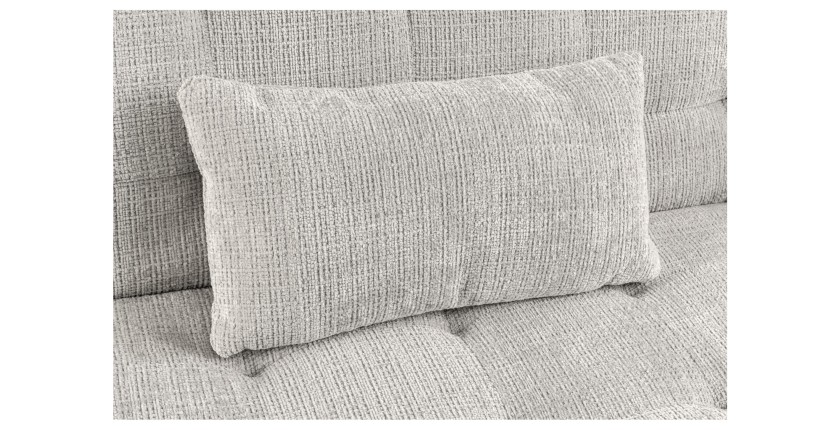 Zoom sur l'un des coussins du canapé droit convertible SERENO blanc