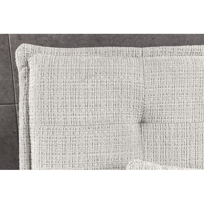 Sofá derecho convertible SERENO blanco – Sofá-cama de 3 plazas en tela chenilla