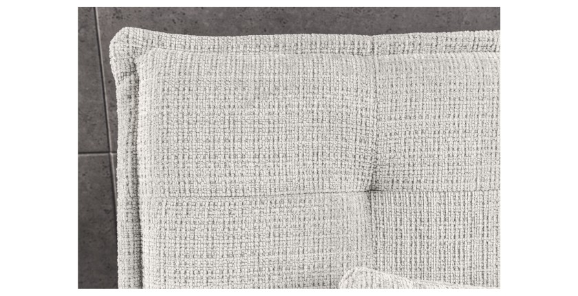 Zoom sur le dossier du canapé droit convertible SERENO blanc