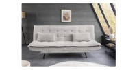 Canapé droit convertible SERENO blanc vu de face
