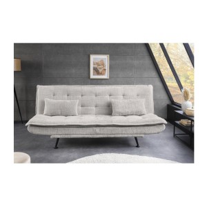 Canapé droit convertible SERENO blanc vu de face