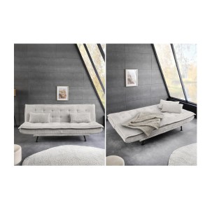 Canapé droit convertible SERENO blanc vue détaillée