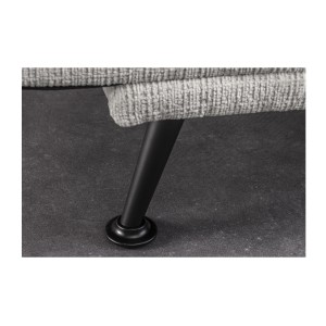 Zoom sur l'un des pieds du canapé droit convertible SERENO blanc