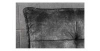 Zoom sur le dossier du canapé convertible SERENO en velours gris foncé