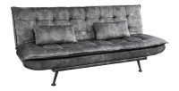 Canapé convertible SERENO en velours gris foncé