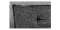 Zoom sur le dossier du canapé droit convertible SERENO en tissu gris