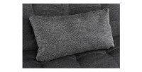Zoom sur la texture du canapé droit convertible SERENO en tissu gris