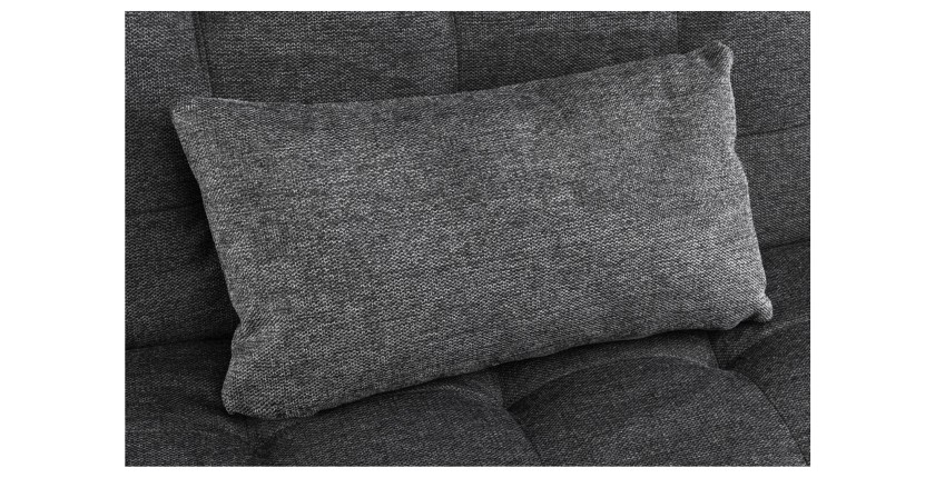 Zoom sur la texture du canapé droit convertible SERENO en tissu gris
