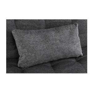 Zoom sur la texture du canapé droit convertible SERENO en tissu gris