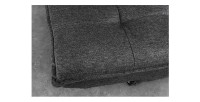 Zoom sur l'assise du canapé droit convertible SERENO en tissu gris