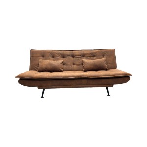Canapé convertible SERENO en microfibre brun
