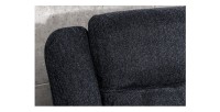 Zoom sur le dossier du canapé d'angle relax DOMUS en gris foncé