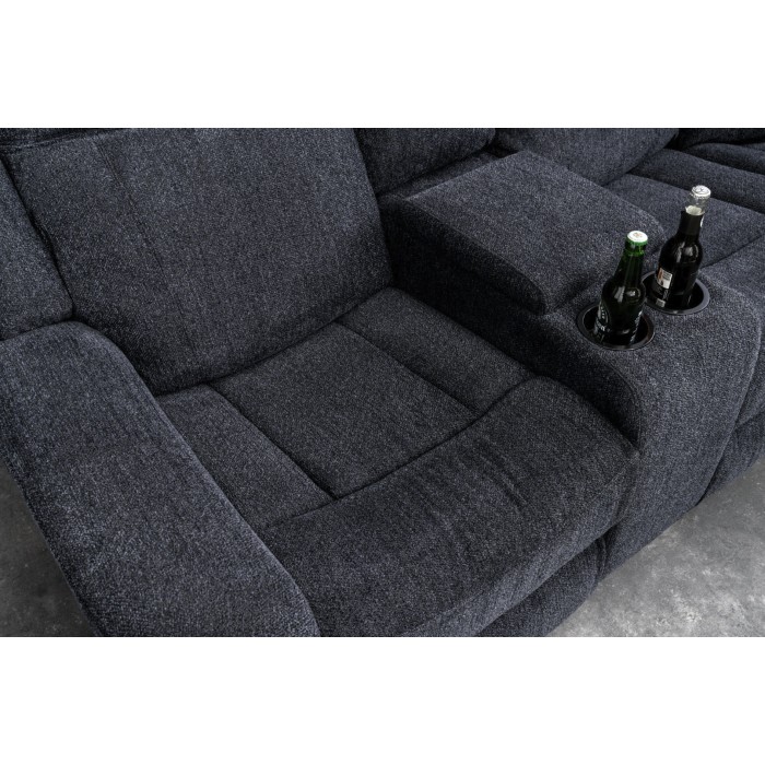Ecksofa Relax DOMUS dunkelgrau – Ecksofa 5 Plätze mit elektrischer Relaxfunktion