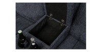 Zoom sur l'un des coffres de rangement du canapé d'angle relax DOMUS en gris foncé