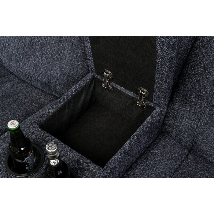 Ecksofa Relax DOMUS dunkelgrau – Ecksofa 5 Plätze mit elektrischer Relaxfunktion