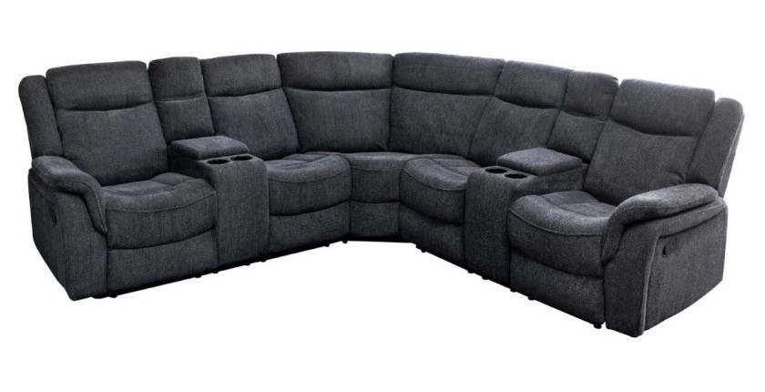 Canapé d'angle relax DOMUS en gris foncé