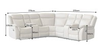 Dimensions du canapé d'angle relax DOMUS beige