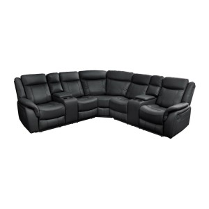 Canapé d'angle relax DOMUS noir