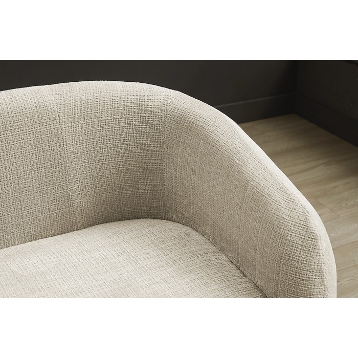 Rechte bank NUAGE wit - Design bank in chenille stof