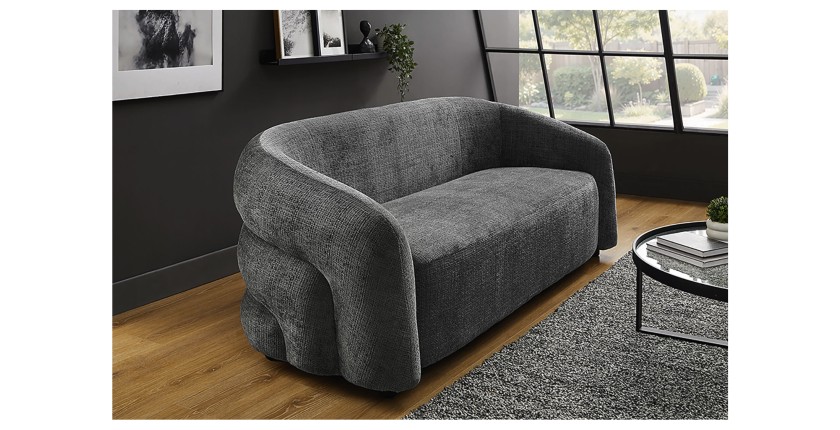 canapé droit NUAGE gris foncé mis en situation