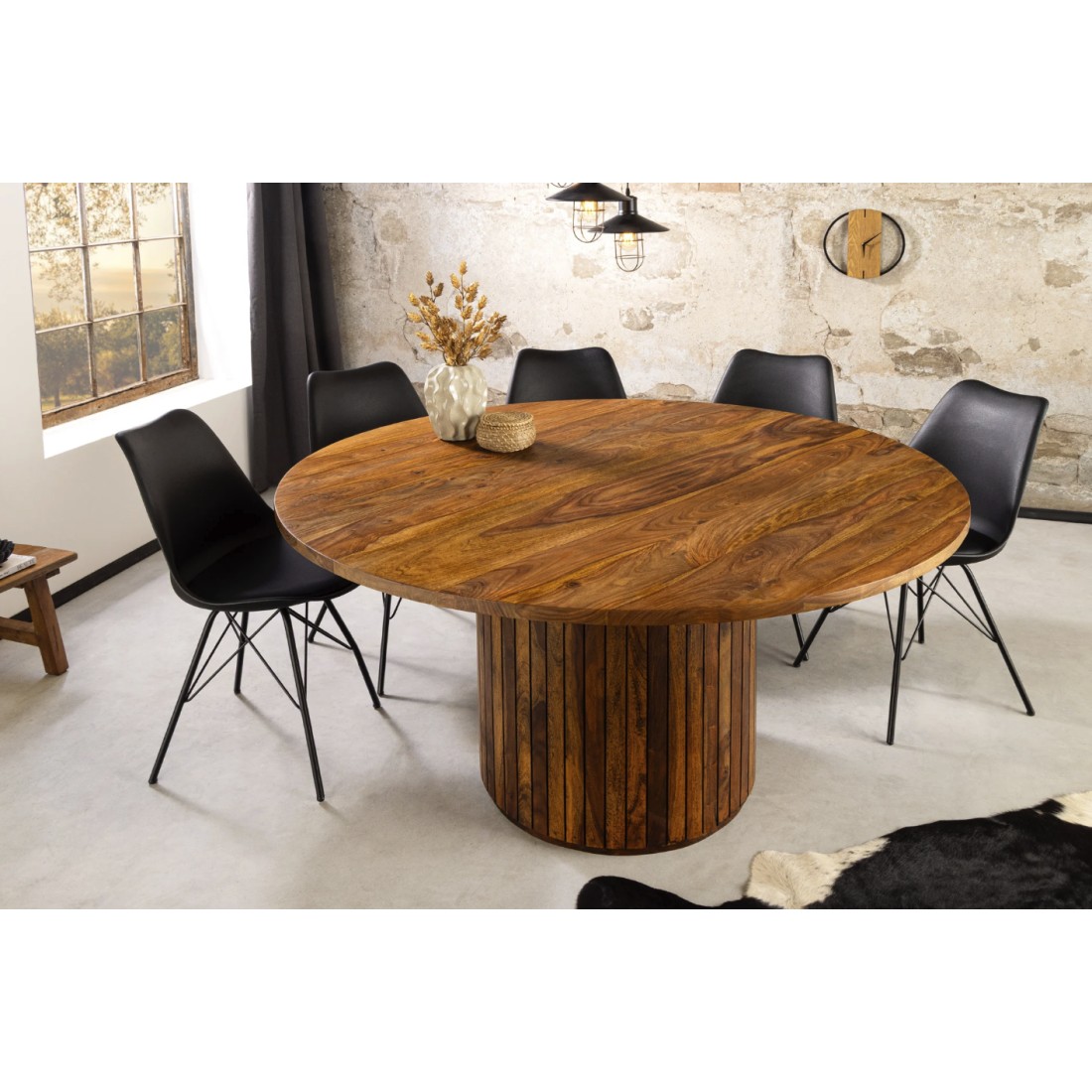 Table Ronde 140 Table de salle à manger YONA ronde 140 cm – Table en bois massif de ...