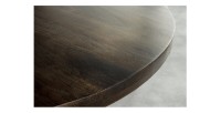 Table de salle à manger LODEN ronde 120 cm – Table industrielle en bois massif de manguier et métal