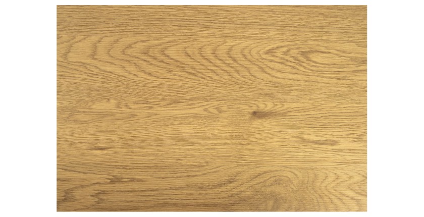 Table de salle à manger CALDERO 120 cm – Table contemporaine aspect chêne sauvage et métal