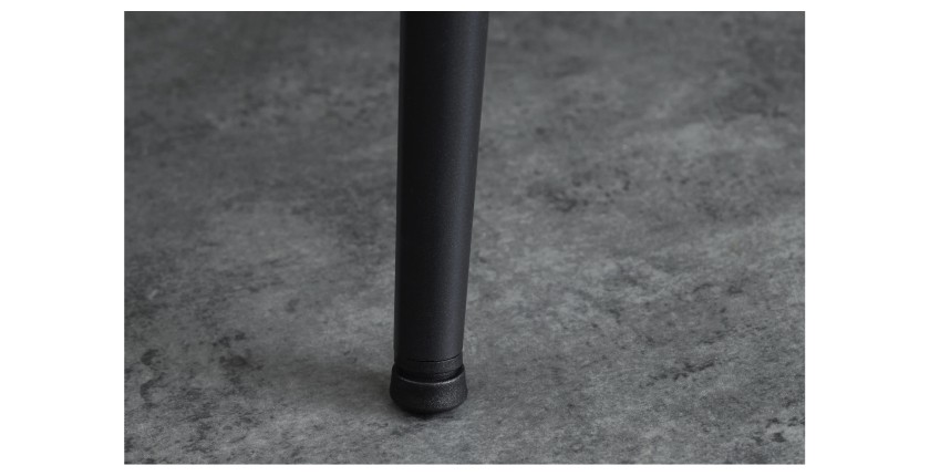 Table de salle à manger CALDERO 120 cm – Table contemporaine aspect chêne sauvage et métal