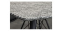 Table de salle à manger CALDERO 120 cm – Table contemporaine aspect pierre et métal