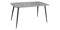 Table de salle à manger CALDERO 120 cm – Table contemporaine aspect pierre et métal