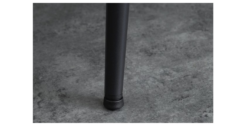 Table de salle à manger CALDERO 140 cm – Table contemporaine aspect chêne sauvage et métal